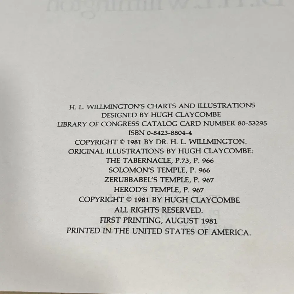 Wilmington's Guide to the Bible First Print 1981 Tyndale House Hardcover